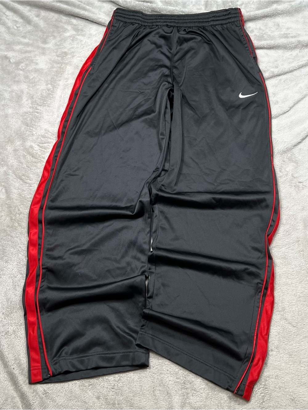 Vintage Nike Basketball Baggy Sweatpants Mens XL Black/Red Wide Leg 383953 010